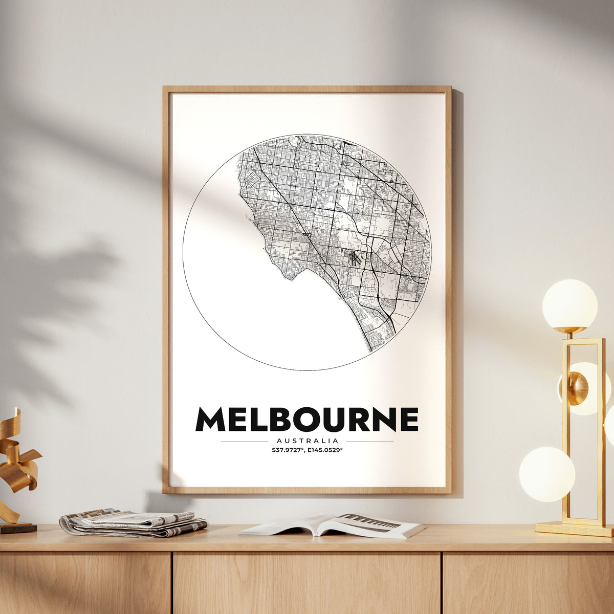 Melbourne Spot Map Poster