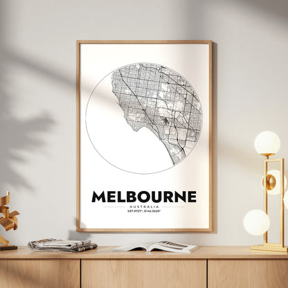 Melbourne Spot Map Poster