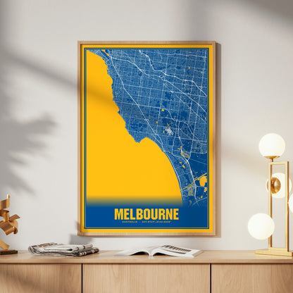 Melbourne Blockbuster Map Poster