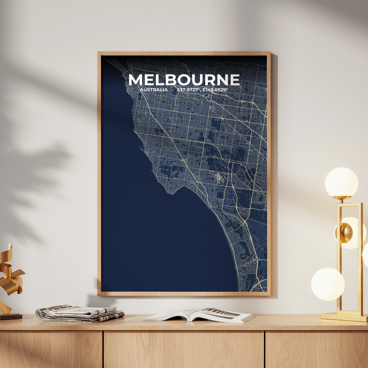 Melbourne Anchor Map Poster
