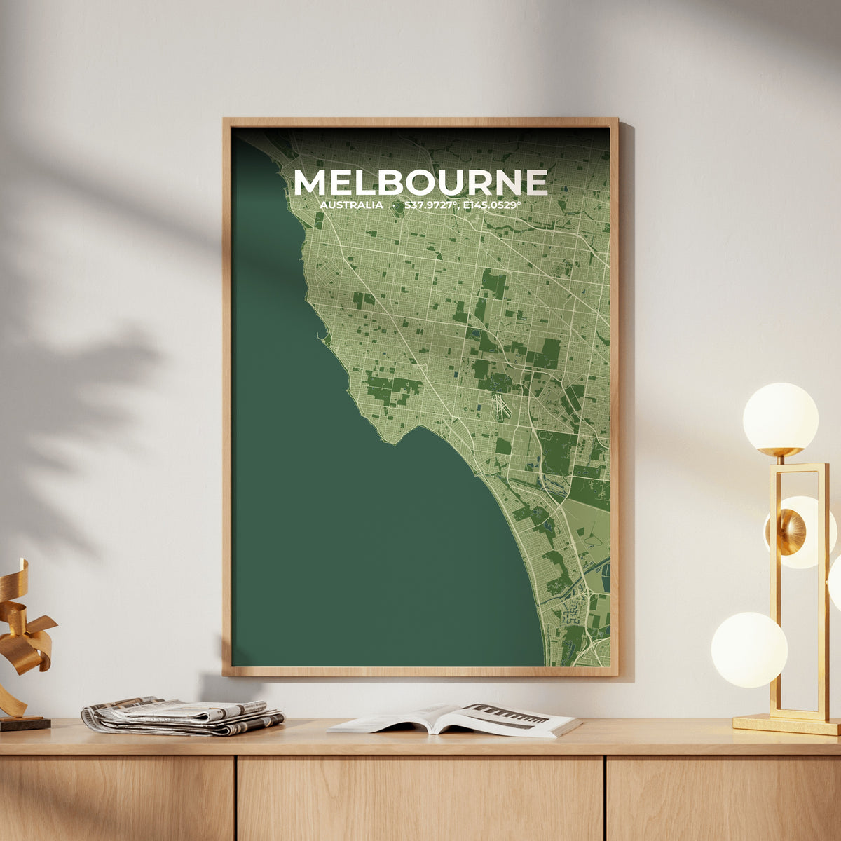 Melbourne Clay Map Poster