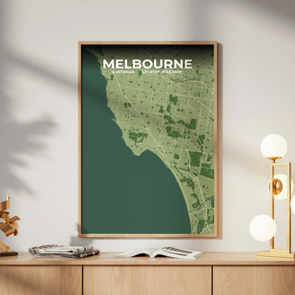 Melbourne Clay Map Poster