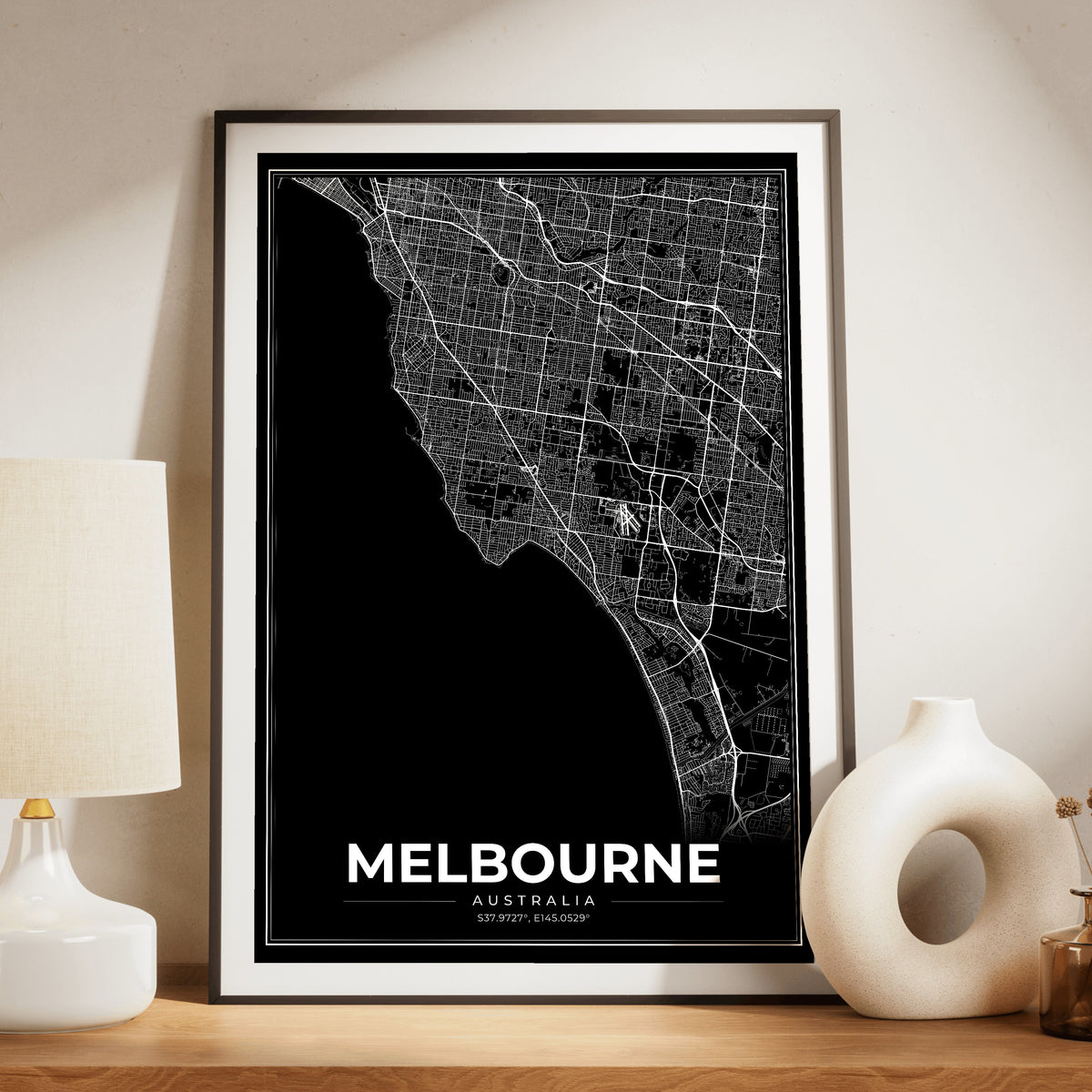 Melbourne Modern Map Poster