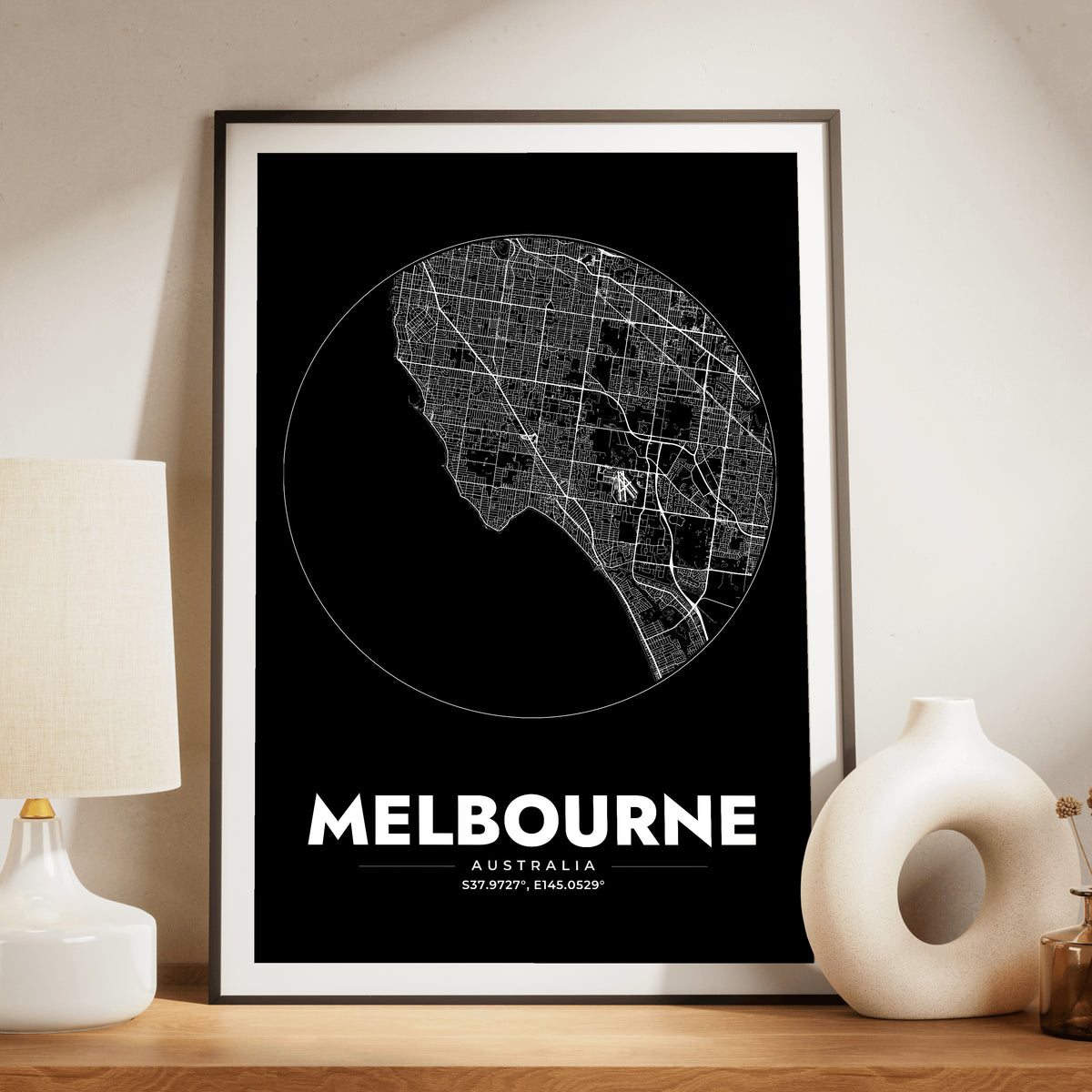Melbourne Spot Map Poster