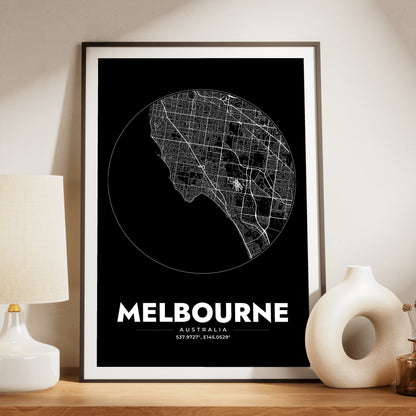 Melbourne Spot Map Poster