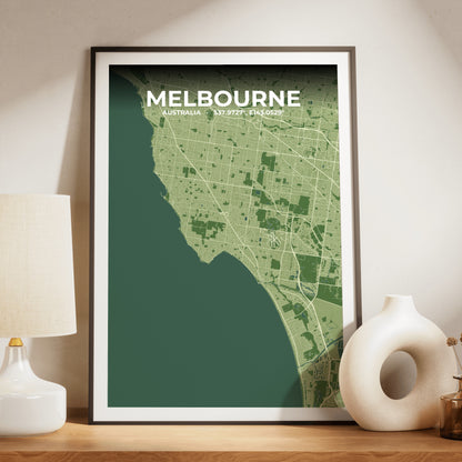 Melbourne Clay Map Poster
