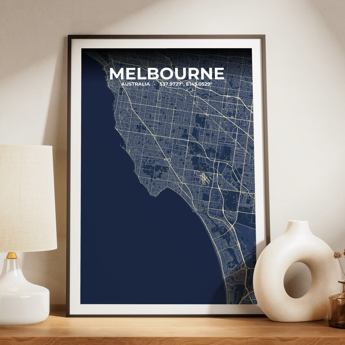 Melbourne Anchor Map Poster