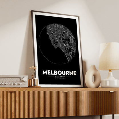 Melbourne Spot Map Poster