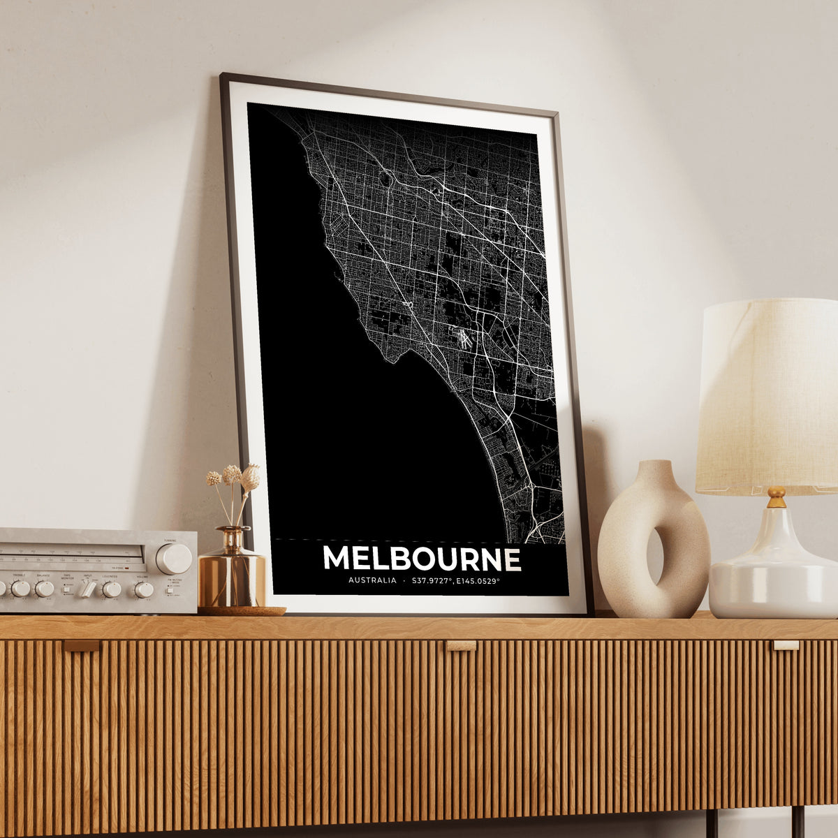 Melbourne Elegant Map Poster