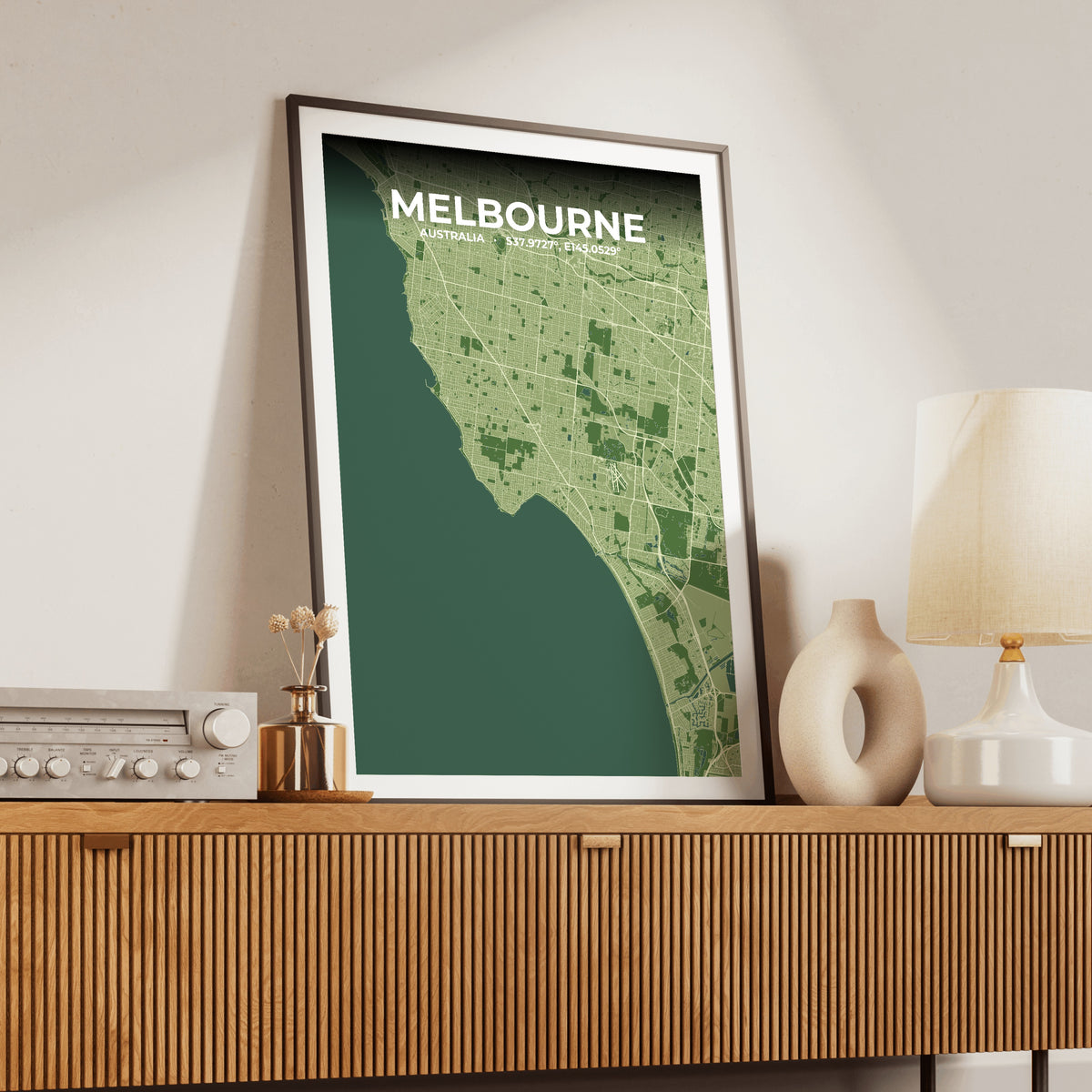 Melbourne Clay Map Poster
