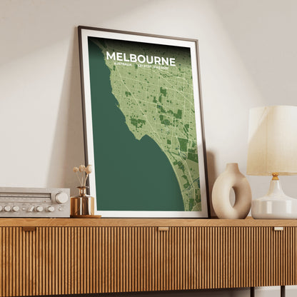 Melbourne Clay Map Poster