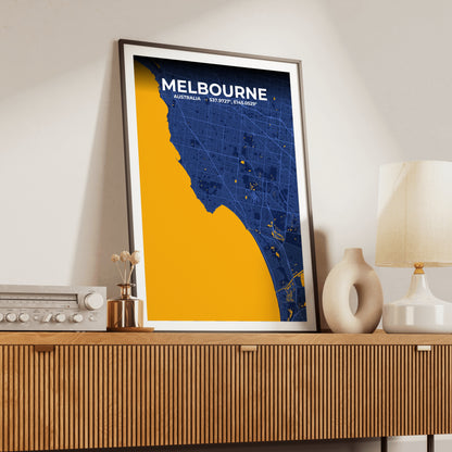 Melbourne Ink Map Poster