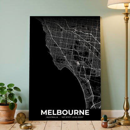 Melbourne Elegant Map Poster