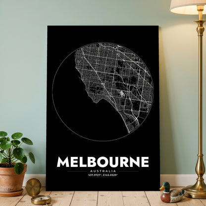 Melbourne Spot Map Poster