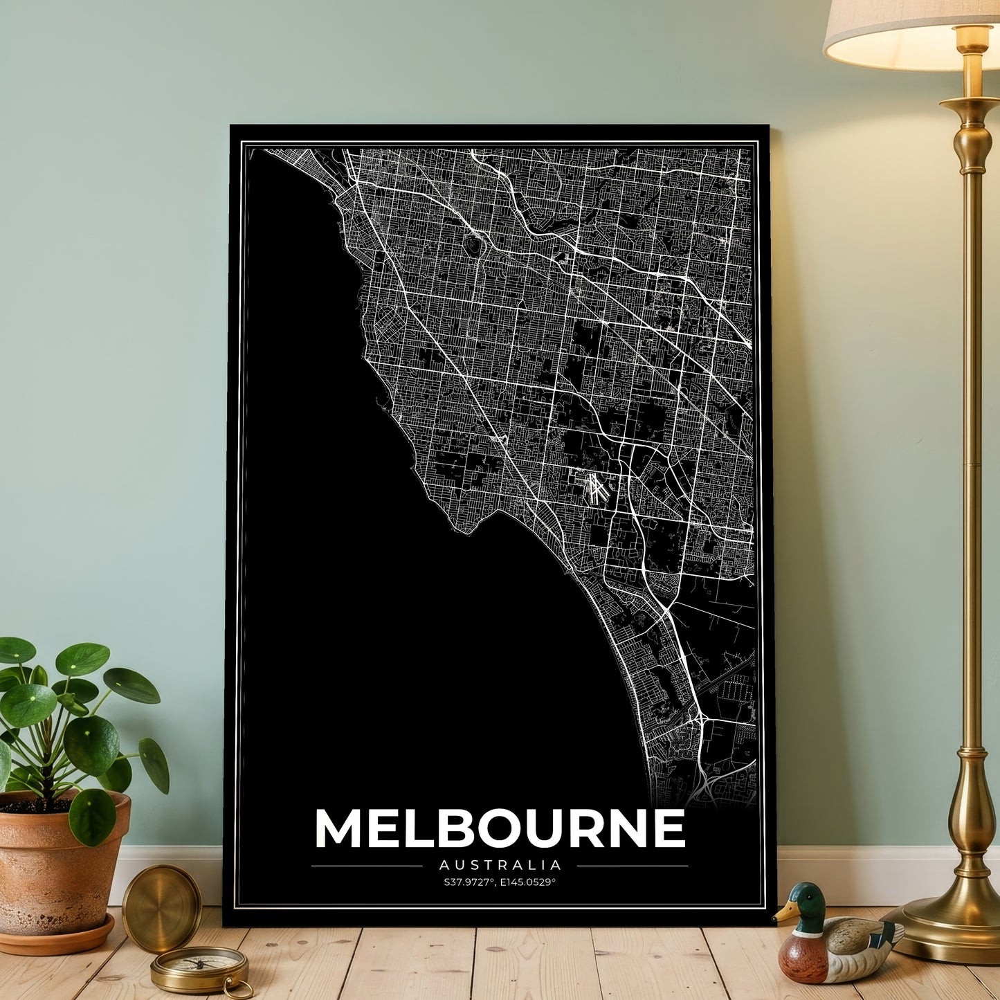 Melbourne Modern Map Poster