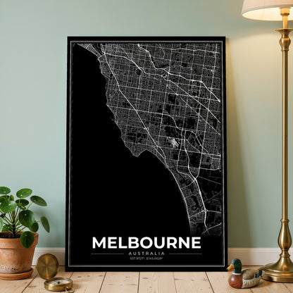 Melbourne Modern Map Poster