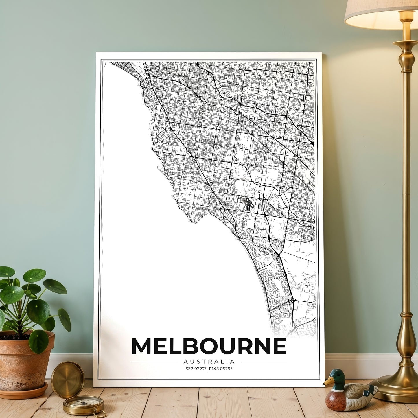 Melbourne Modern Map Poster
