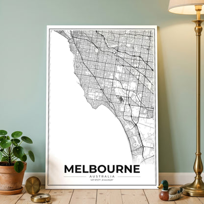 Melbourne Modern Map Poster