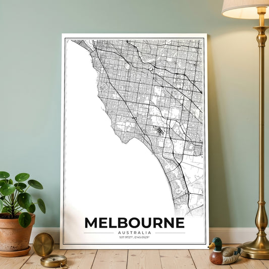 Melbourne Modern Map Poster