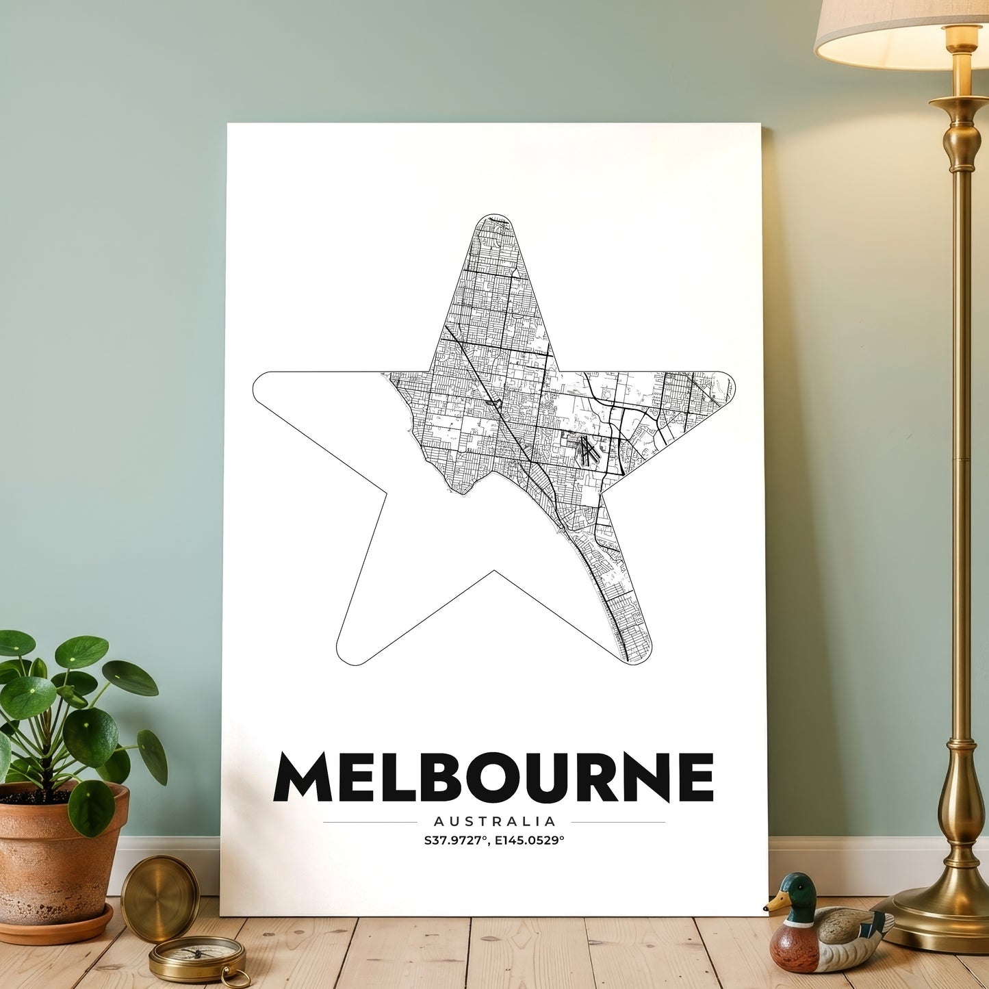Melbourne Star Map Poster