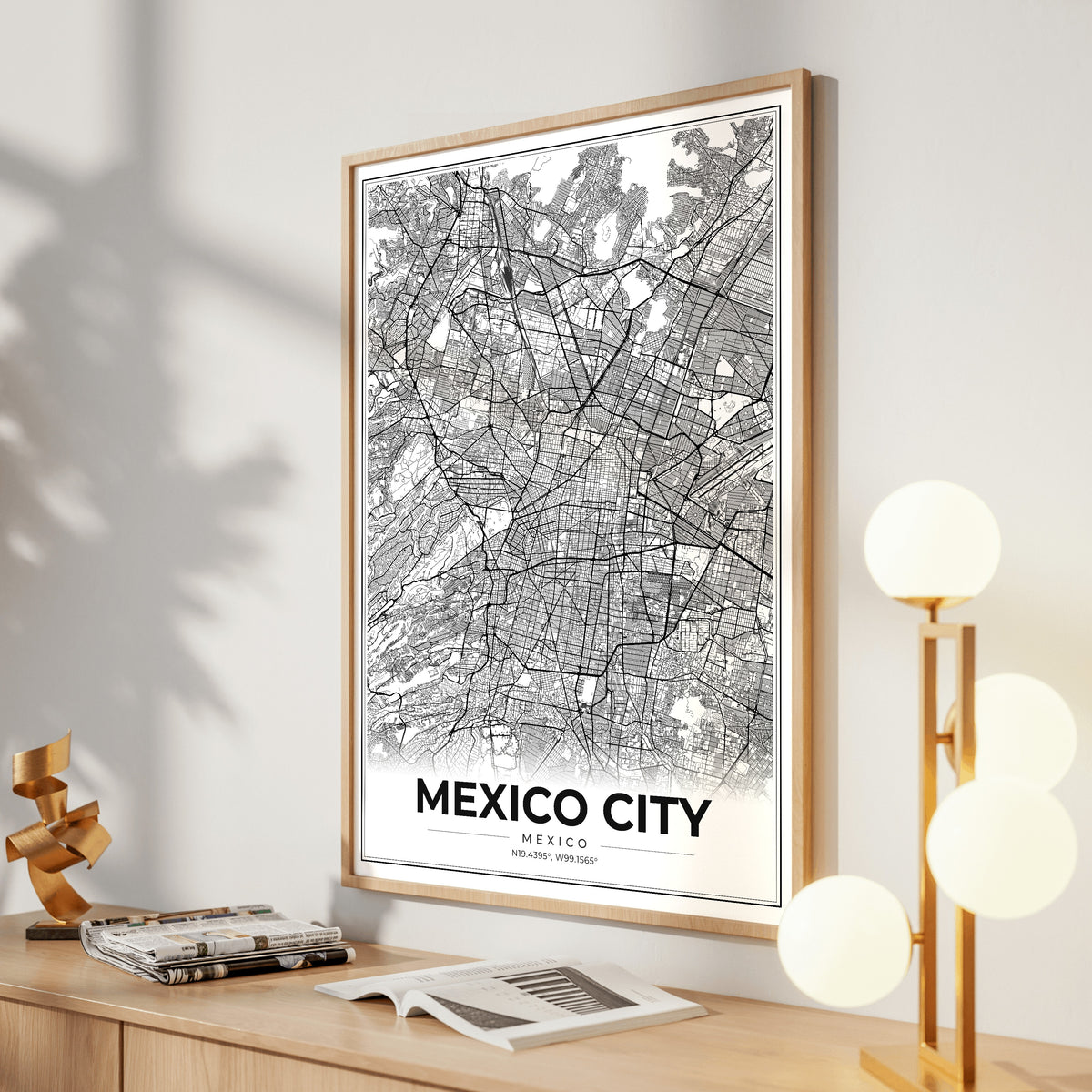 Mexico City Modern Map Poster