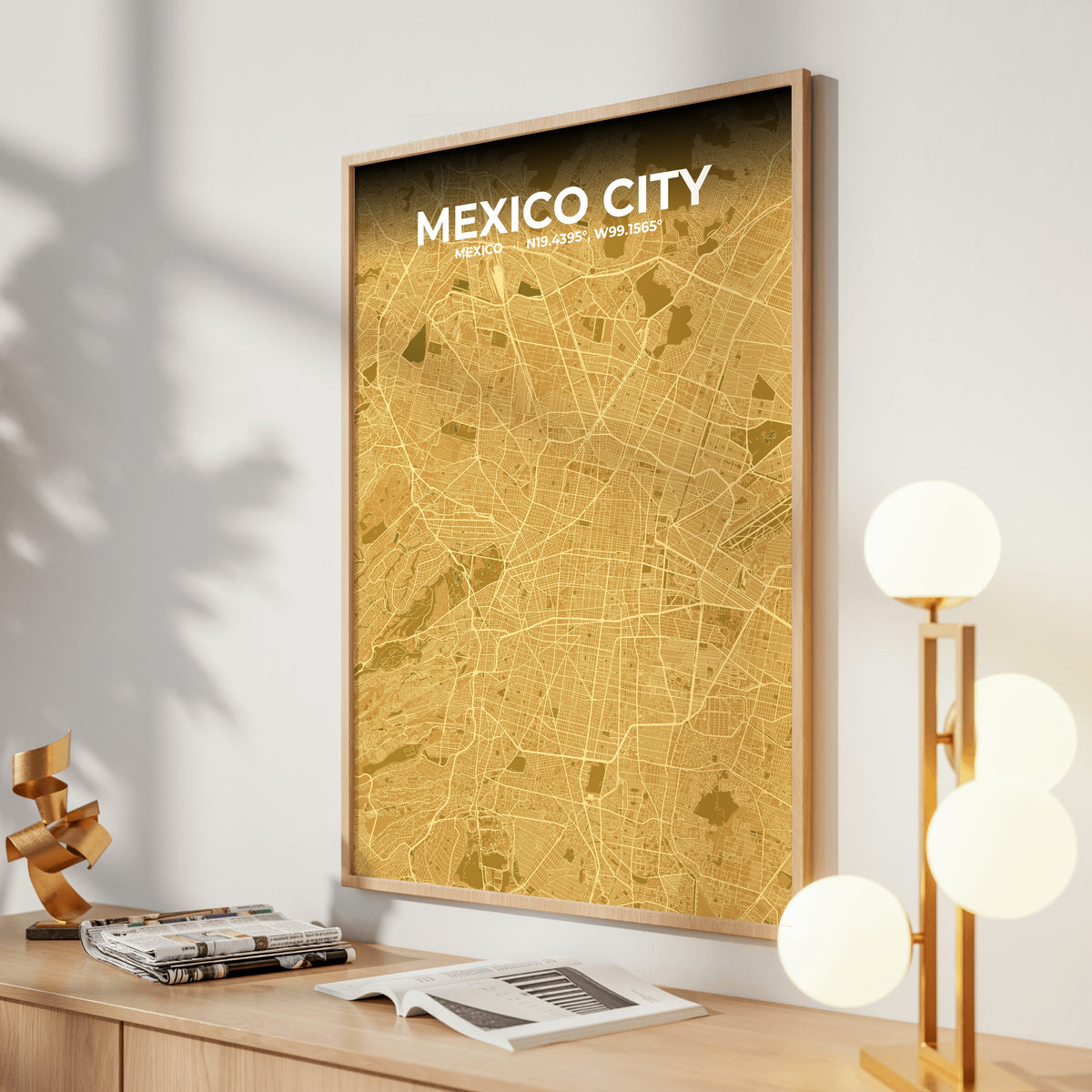 Mexico City Forge Map Poster