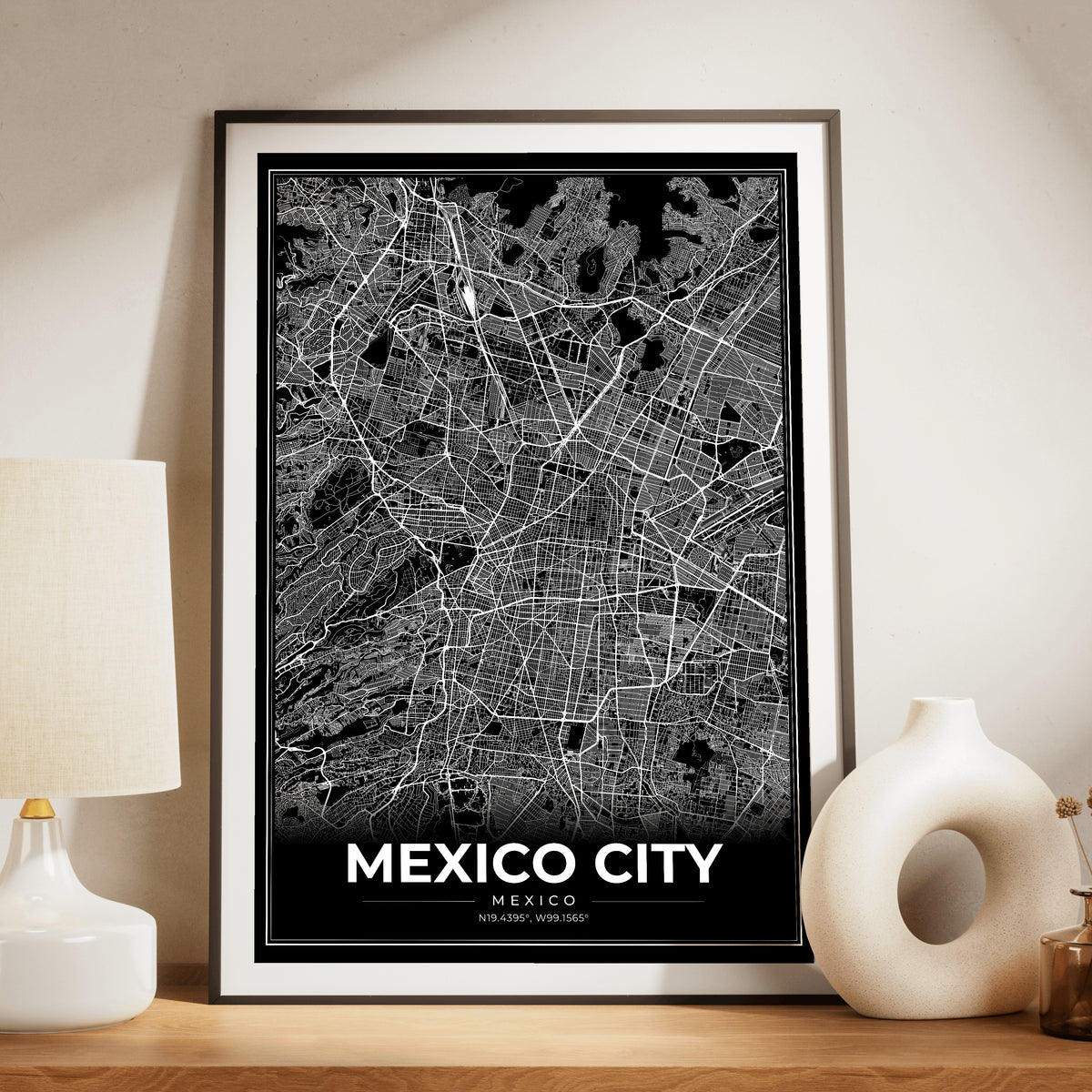 Mexico City Modern Map Poster