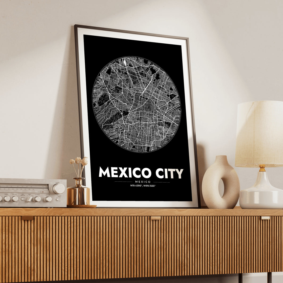 Mexico City Spot Map Poster