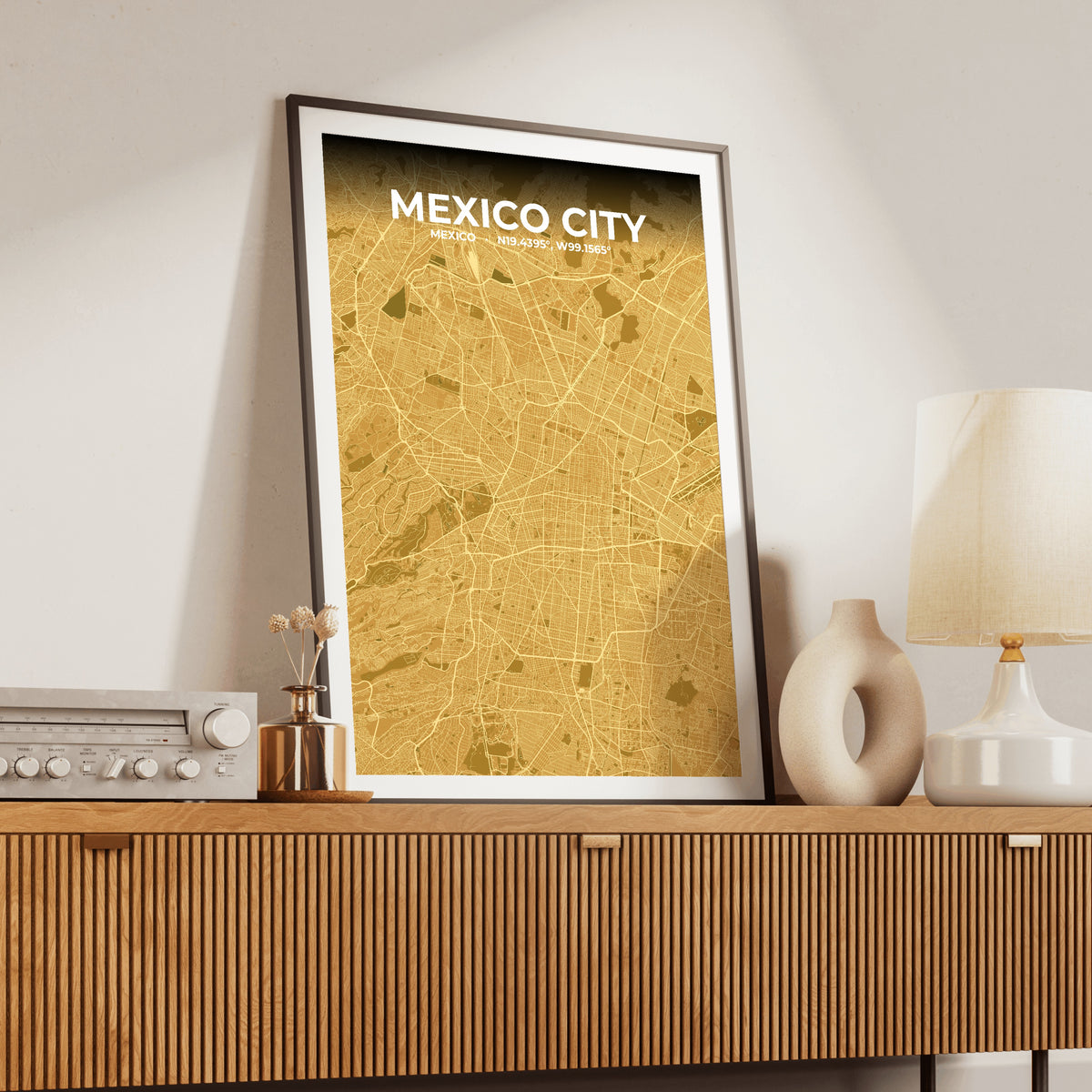 Mexico City Forge Map Poster