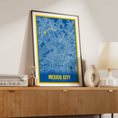 Mexico City Blockbuster Map Poster