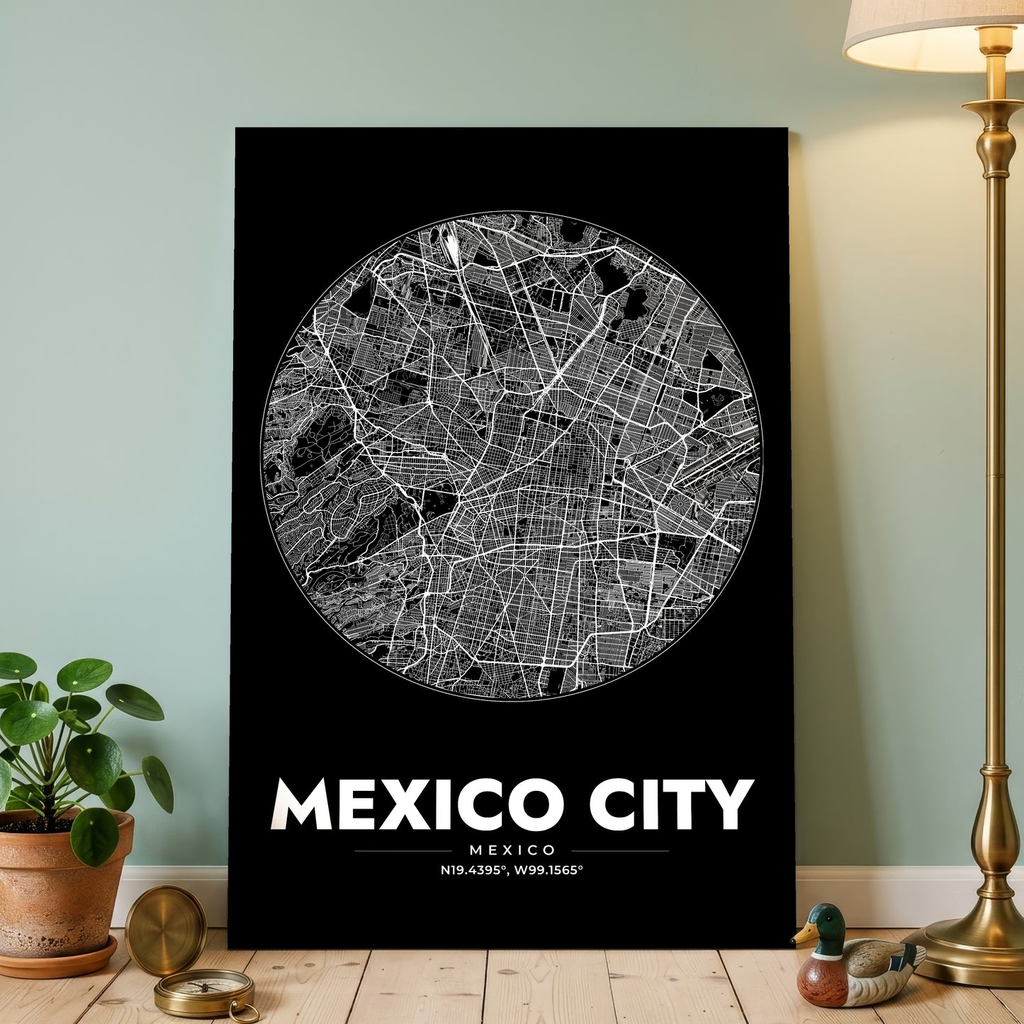 Mexico City Spot Map Poster