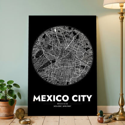 Mexico City Spot Map Poster