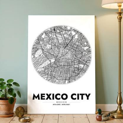 Mexico City Spot Map Poster