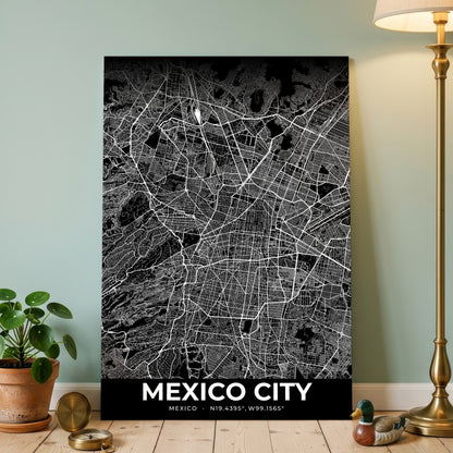 Mexico City Elegant Map Poster
