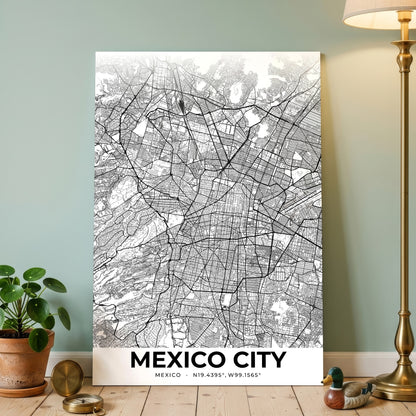 Mexico City Elegant Map Poster
