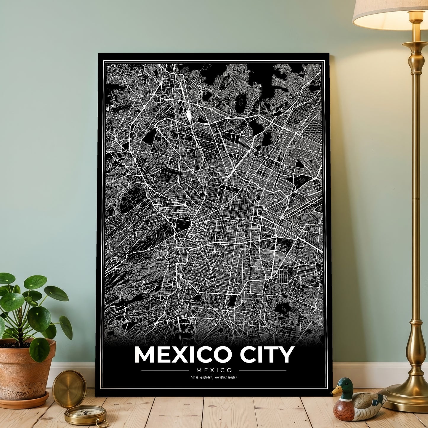 Mexico City Modern Map Poster