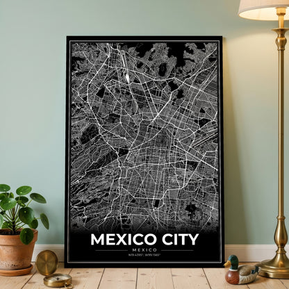 Mexico City Modern Map Poster