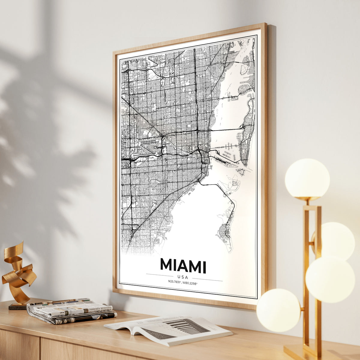 Miami Modern Map Poster