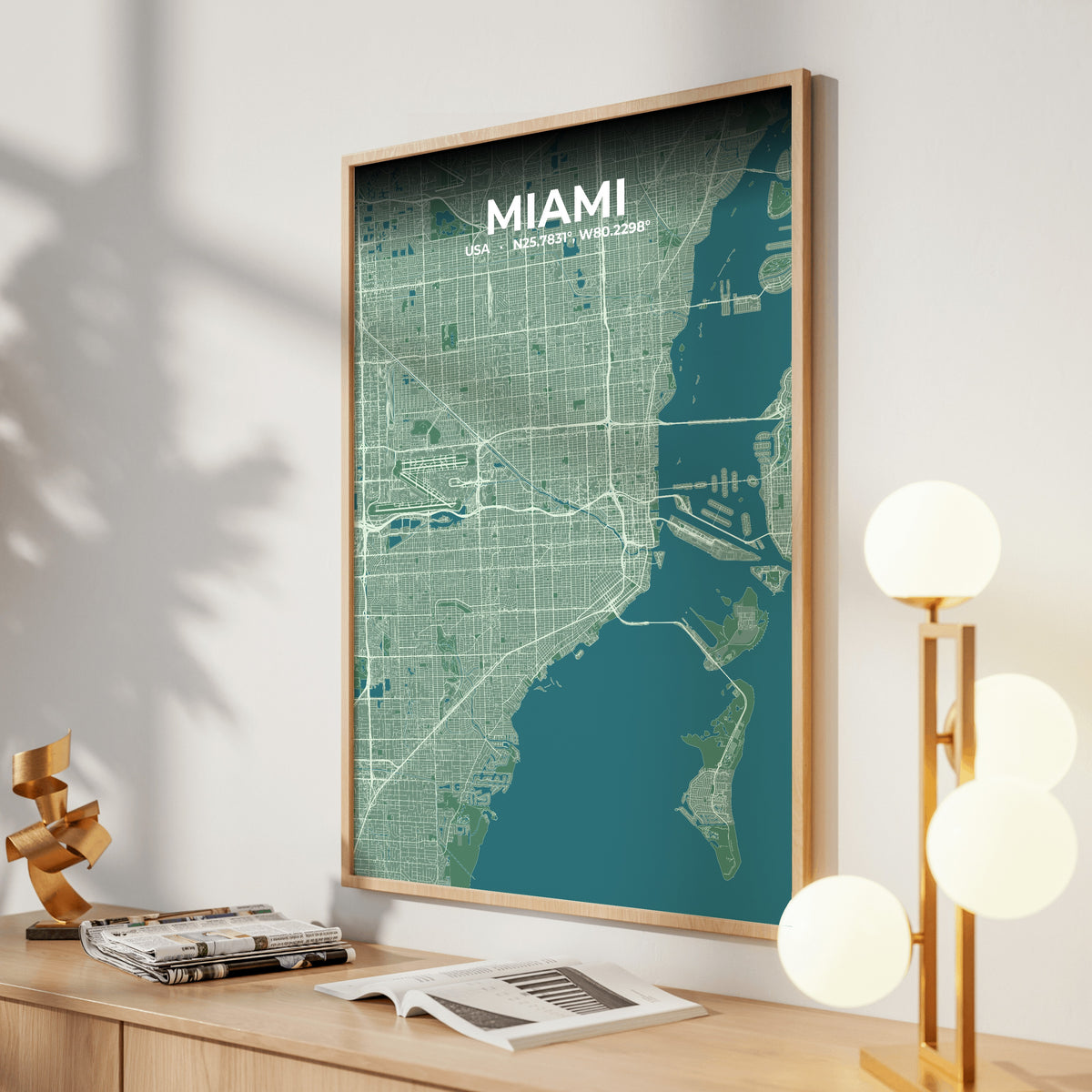 Miami Mist Map Poster