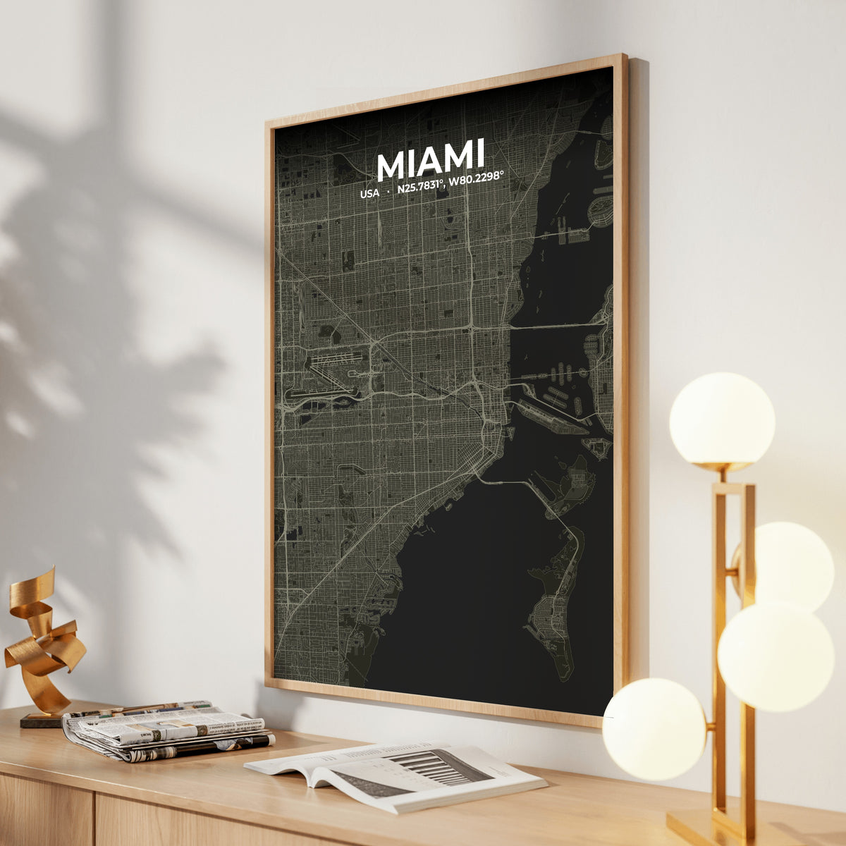 Miami Sable Map Poster