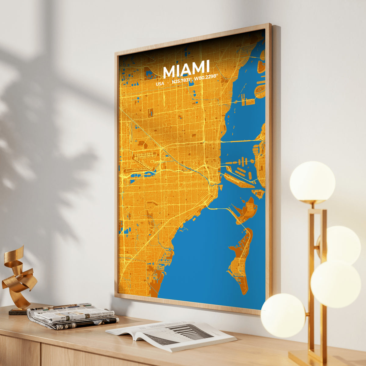 Miami Scorch Map Poster