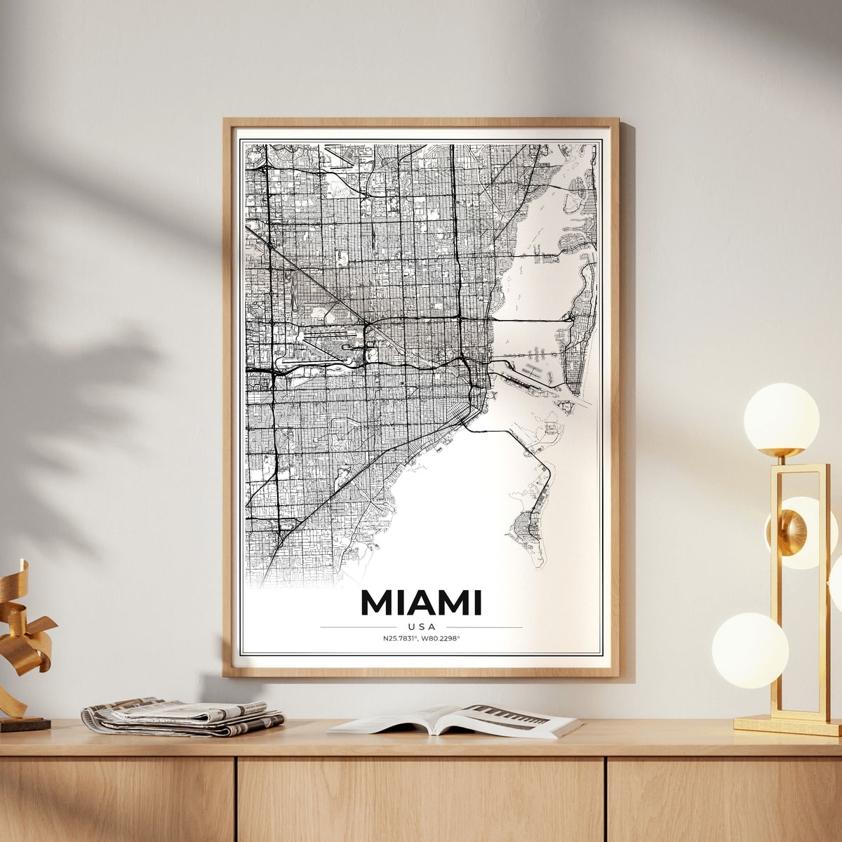 Miami Modern Map Poster