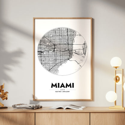 Miami Spot Map Poster
