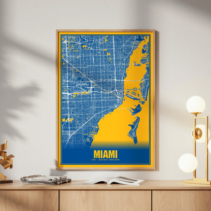 Miami Blockbuster Map Poster