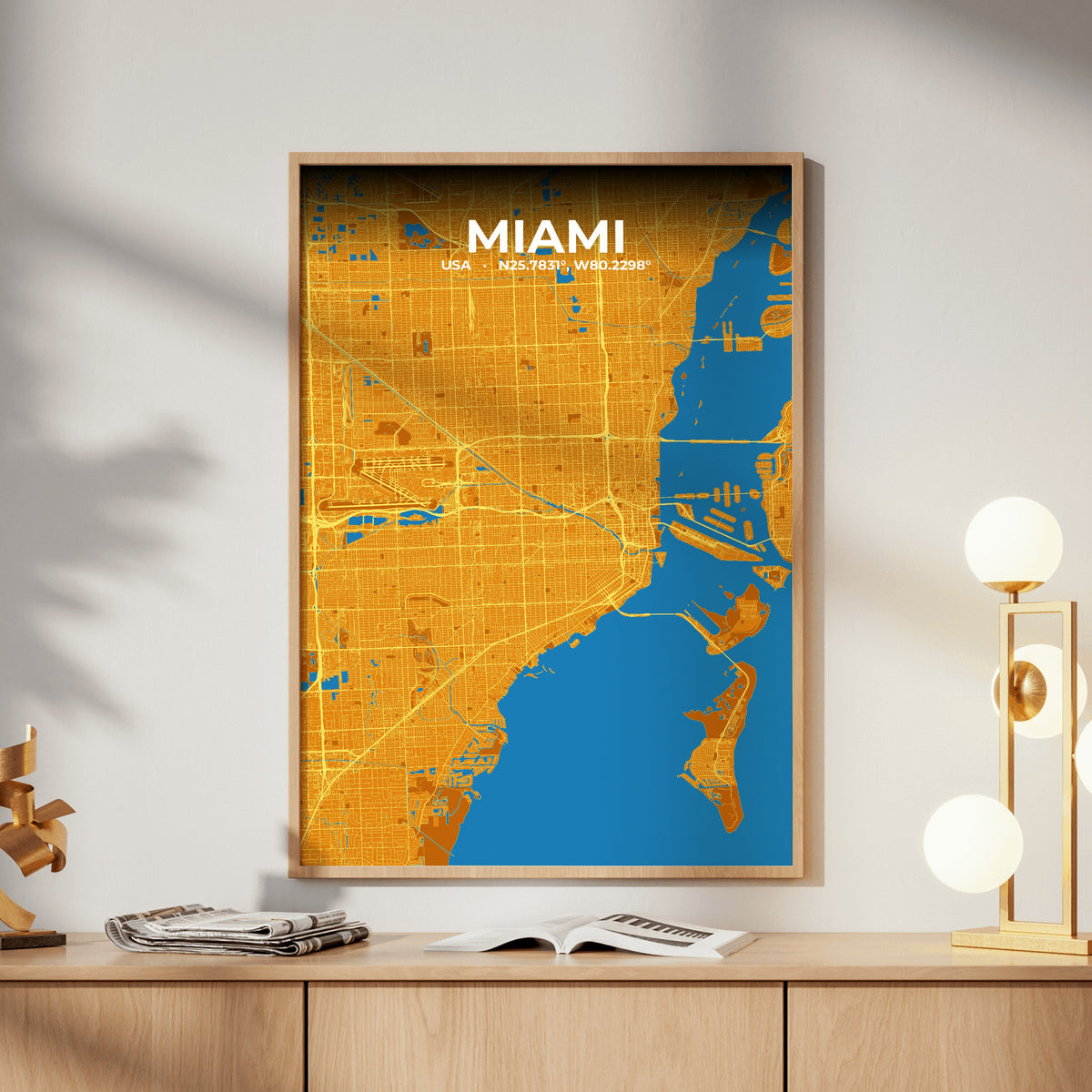 Miami Scorch Map Poster