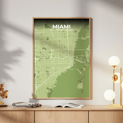 Miami Grove Map Poster