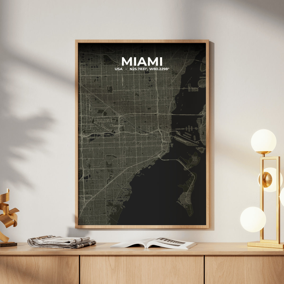 Miami Sable Map Poster