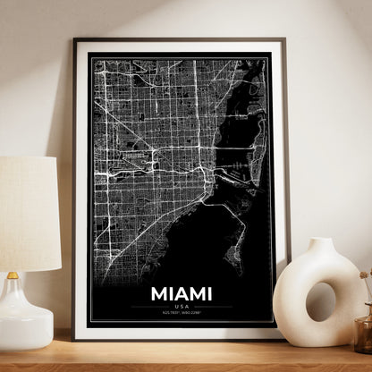 Miami Modern Map Poster