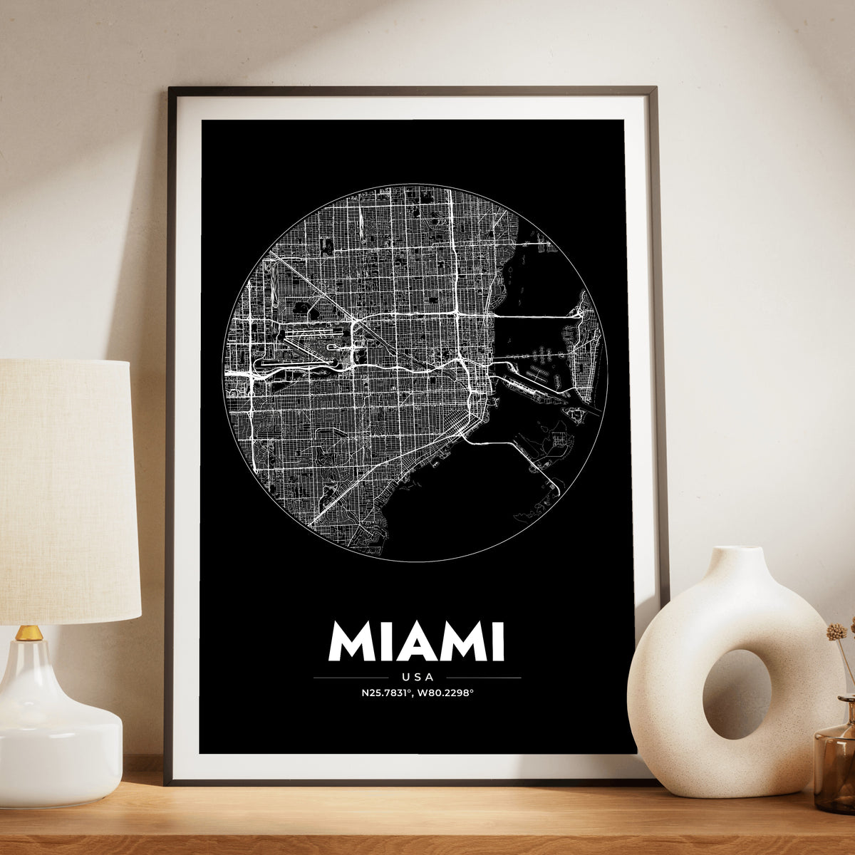 Miami Spot Map Poster