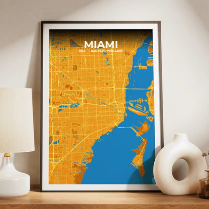 Miami Scorch Map Poster